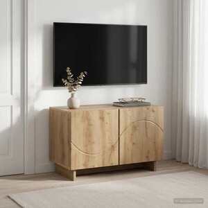 Imagine vidaXL Suport TV 60 x 34.5 x 40 cm Stejar Artizanal Lemn prelucrat
