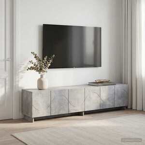 Imagine vidaXL Suport TV 179.5 x 34.5 x 40 cm Gri Beton Lemn prelucrat