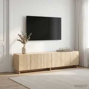 Imagine vidaXL Suport TV 179.5 x 34.5 x 40 cm Stejar Sonoma Lemn prelucrat
