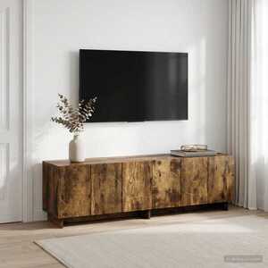Imagine vidaXL Suport TV 140 x 34, 5 x 40 cm Stejar fumuriu Lemn prelucrat