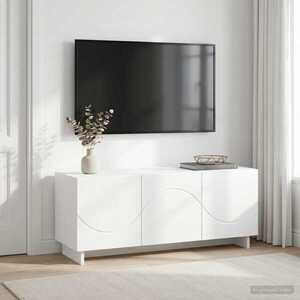 Imagine vidaXL Suport TV 90 x 34.5 x 40 cm Alb Lemn prelucrat