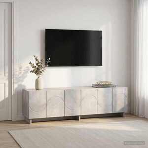 Imagine vidaXL Suport TV 140 x 34, 5 x 40 cm Gri Beton Lemn prelucrat