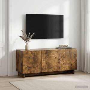 Imagine vidaXL Suport TV 90 x 34.5 x 40 cm Stejar fumuriu Lemn prelucrat