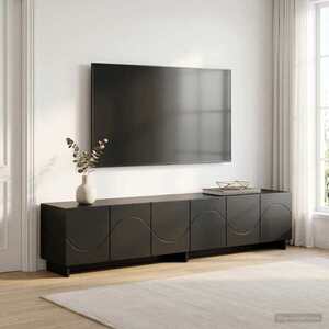 Imagine vidaXL Suport TV 179.5 x 34.5 x 40 cm Negru Lemn prelucrat