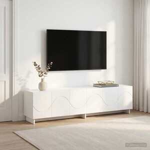 Imagine vidaXL Suport TV 179.5 x 34.5 x 40 cm Alb Lemn prelucrat