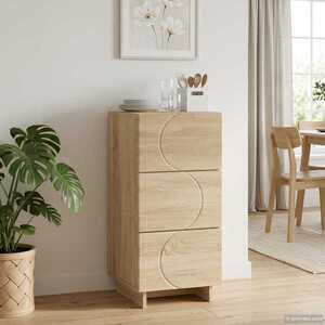 Imagine vidaXL Bufet Stejar Sonoma 33, 5 x 34, 5 x 75 cm Lemn prelucrat