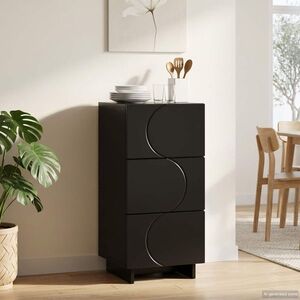 Imagine vidaXL Bufet Negru 33, 5 x 34, 5 x 75 cm Lemn prelucrat