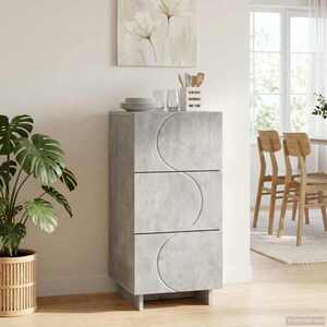 Imagine vidaXL Bufet Gri Beton 33, 5 x 34, 5 x 75 cm Lemn prelucrat
