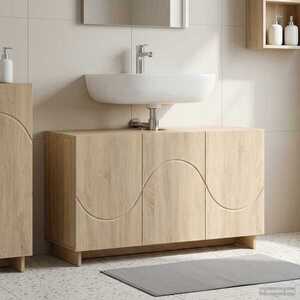 Imagine vidaXL Dulap de baie Stejar Sonoma 101 x 41 x 58 cm Lemn prelucrat