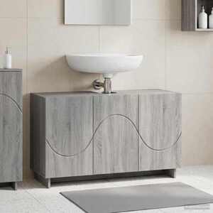 Imagine vidaXL Dulap de baie Sonoma gri 101 x 41 x 58 cm Lemn prelucrat