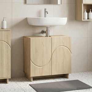 Imagine vidaXL Dulap de baie Stejar Sonoma 60 x 41 x 58 cm Lemn prelucrat