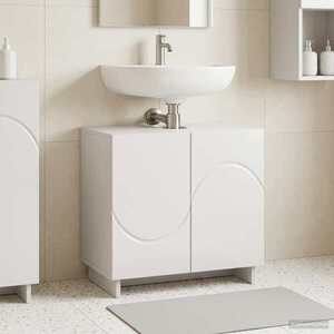Imagine vidaXL Dulap de baie Alb foarte lucios 60 x 41 x 58 cm Lemn prelucrat