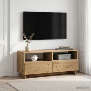 Imagine vidaXL Comodă TV 90 x 34.5 x 40 cm Stejar Artizanal Lemn prelucrat