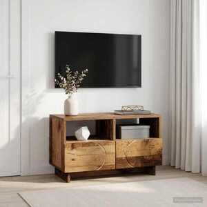 Imagine vidaXL Comodă TV 60 x 34, 5 x 40 cm Lemn vechi Lemn prelucrat