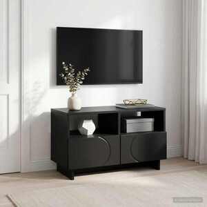 Imagine vidaXL Comodă TV 60 x 34.5 x 40 cm Negru Lemn prelucrat
