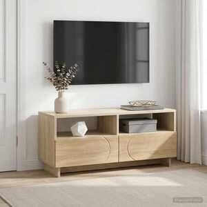 Imagine vidaXL Comodă TV 90 x 34.5 x 40 cm Stejar Sonoma Lemn prelucrat