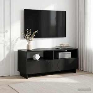 Imagine vidaXL Comodă TV 90 x 34.5 x 40 cm Negru Lemn prelucrat