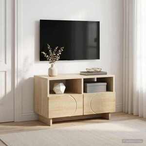 Imagine vidaXL Comodă TV 60 x 34, 5 x 40 cm Stejar Sonoma Lemn prelucrat