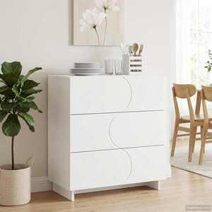 Imagine vidaXL Bufet Alb 70 x 38 x 75 cm Lemn prelucrat