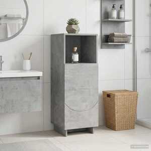 Imagine vidaXL Dulap pentru baie Gri Beton 36, 5 x 38 x 95 cm Lemn prelucrat