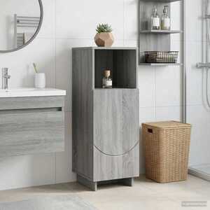Imagine vidaXL Dulap pentru baie Sonoma gri 36, 5 x 38 x 95 cm Lemn prelucrat