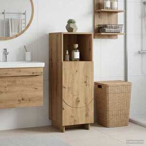 Imagine vidaXL Dulap pentru baie Stejar Artizanal 36, 5 x 38 x 95 cm