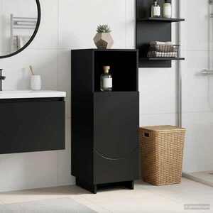 Imagine vidaXL Dulap pentru baie Negru 36, 5 x 38 x 95 cm Lemn prelucrat