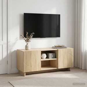 Imagine vidaXL Support TV 90 x 34.5 x 40 cm Stejar Sonoma Lemn prelucrat