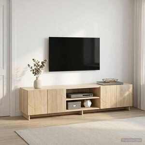 Imagine vidaXL Support TV 179.5 x 34.5 x 40 cm Stejar Sonoma Lemn prelucrat