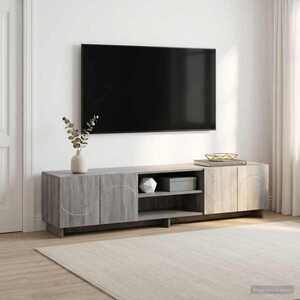 Imagine vidaXL Support TV 179.5 x 34.5 x 40 cm Sonoma gri Lemn prelucrat