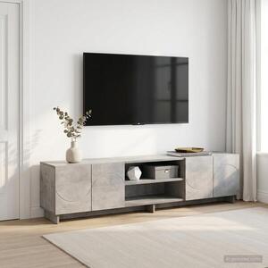 Imagine vidaXL Support TV 179.5 x 34.5 x 40 cm Gri Beton Lemn prelucrat