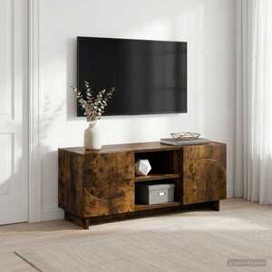 Imagine vidaXL Support TV 90 x 34.5 x 40 cm Stejar fumuriu Lemn prelucrat