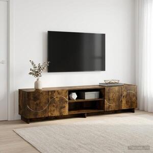 Imagine vidaXL Support TV 179.5 x 34.5 x 40 cm Stejar fumuriu Lemn prelucrat