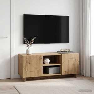 Imagine vidaXL Support TV 90 x 34.5 x 40 cm Stejar Artizanal Lemn prelucrat