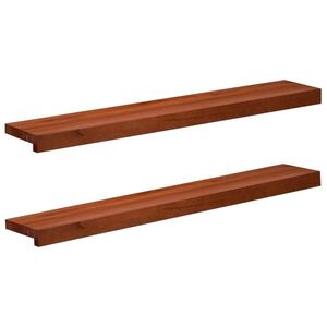 Imagine vidaXL Pervazuri 2 buc. Maro 100 x 20 x 2 cm Lemn de fag masiv