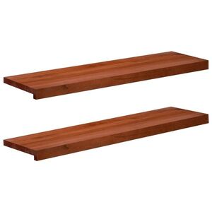 Imagine vidaXL Pervazuri 2 buc. Maro 100 x 25 x 2 cm Lemn de fag masiv