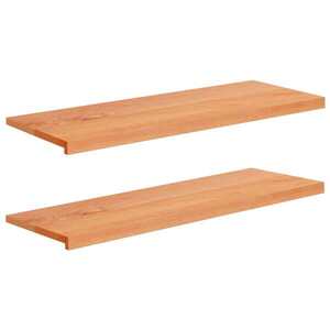 Imagine vidaXL Pervazuri 2 buc. Lacuit 120 x 40 x 2 cm Lemn de fag masiv