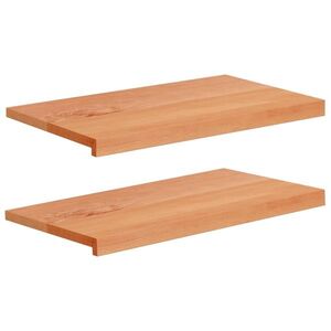 Imagine vidaXL Pervazuri 2 buc. Lacuit 80x 40 x 2 cm Lemn de fag masiv
