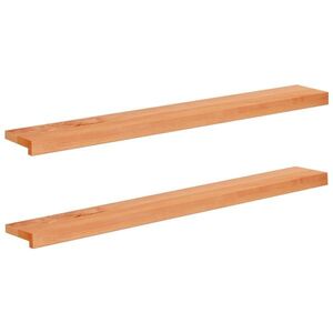 Imagine vidaXL Pervazuri 2 buc. Lacuit 120 x 15 x 2 cm Lemn de fag masiv