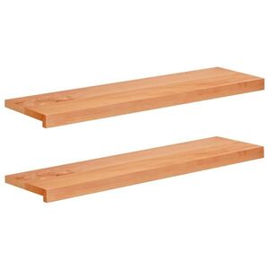Imagine vidaXL Pervazuri 2 buc. Lacuit 90 x 30 x 2 cm Lemn de fag masiv