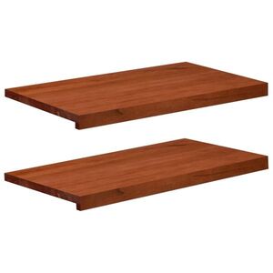 Imagine vidaXL Pervazuri 2 buc. Maro 70 x 40 x 2 cm Lemn de fag masiv