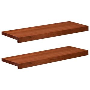 Imagine vidaXL Pervazuri 2 buc. Maro 70 x 25 x 2 cm Lemn de fag masiv