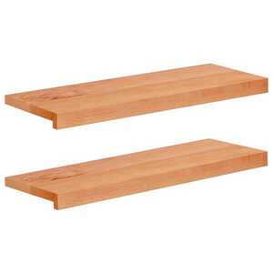 Imagine vidaXL Pervazuri 2 buc. Lacuit 80x 25 x 2 cm Lemn de fag masiv