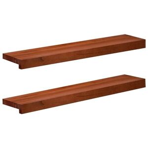 Imagine vidaXL Pervazuri 2 buc. Maro 80x 15 x 2 cm Lemn de fag masiv