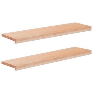 Imagine vidaXL Pervazuri 2 buc. natural 100 x 30 x 2 cm Lemn de fag masiv