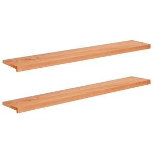 Imagine vidaXL Pervazuri 2 buc. Lacuit 140 x 25 x 2 cm Lemn de fag masiv