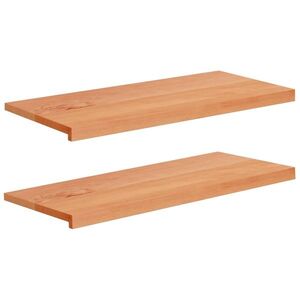 Imagine vidaXL Pervazuri 2 buc. Lacuit 100 x 40 x 2 cm Lemn de fag masiv