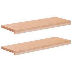 Imagine vidaXL Pervazuri 2 buc. natural 80x 25 x 2 cm Lemn de fag masiv