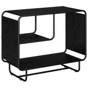 Imagine vidaXL Bufet Stejar Negru 80 x 37.5 x 64.5 cm Lemn prelucrat