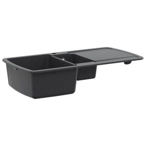 Imagine vidaXL Chiuvetă de bucătărie cu bazin dublu Granite 96 x 50 x 31 cm